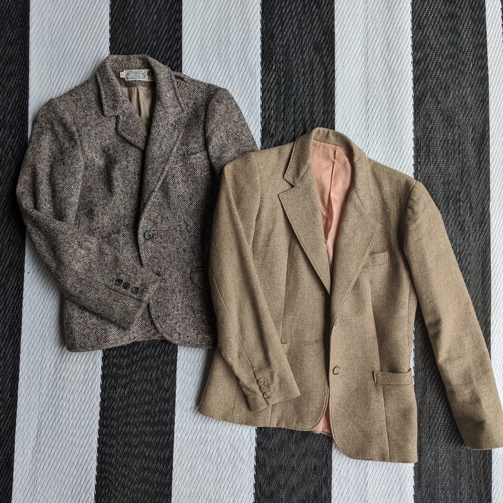 🍂2 100% Wool, Vintage Blazers, Size Small, Womens